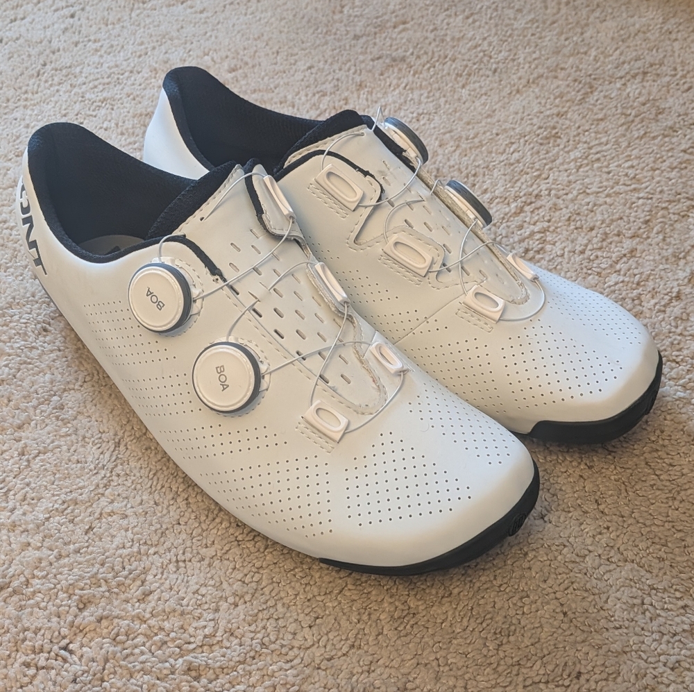 Bont Riot 24 Men's Cycling Shoes 45 Wide EUC White 🚲